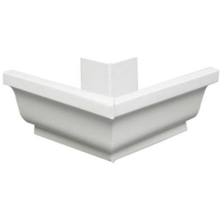 33202 5 in. White Galvanized Steel Gutter Outside Mitre